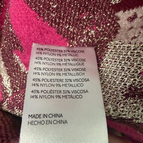 Anthropologie Pink and Brown Leaf Print Sweater - Picture 5 of 8